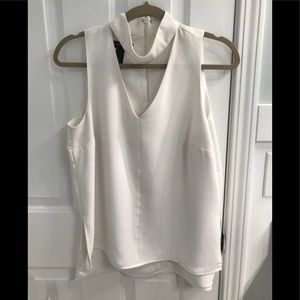 Sleeveless INC top with choker neckline detail